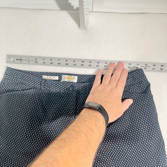 Talbots Woman Capri Pant Woman 14W Stretch Classic Fit Crop Navy Diamond Print - Picture 5 of 14